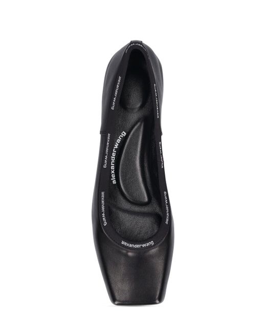 Zapatos planos de piel 10mm Alexander Wang de color Black