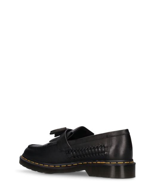 Dr. Martens Black Adrian Woven Leather Loafers for men