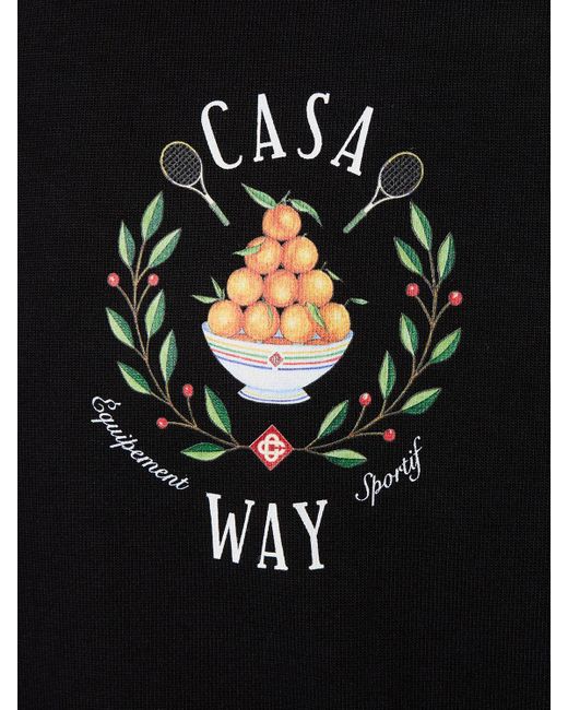Casablancabrand Black Lvr Exclusive Casa Way Cotton T-Shirt for men