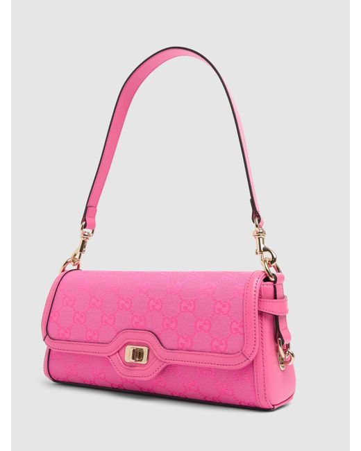 Bolso pequeño luce de lona Gucci de color Pink