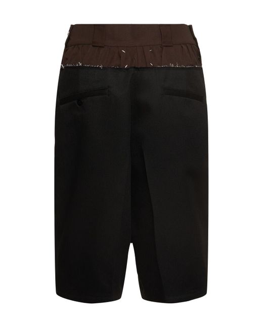 Maison Margiela Black Damen Shorts Aus Baumwollmischung