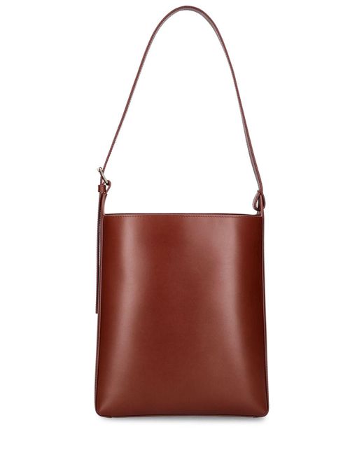 A.P.C. Red Virginie Smooth Leather Shoulder Bag