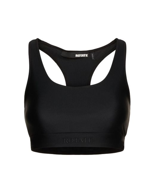 ROTATE BIRGER CHRISTENSEN Stretch Bra Top Black