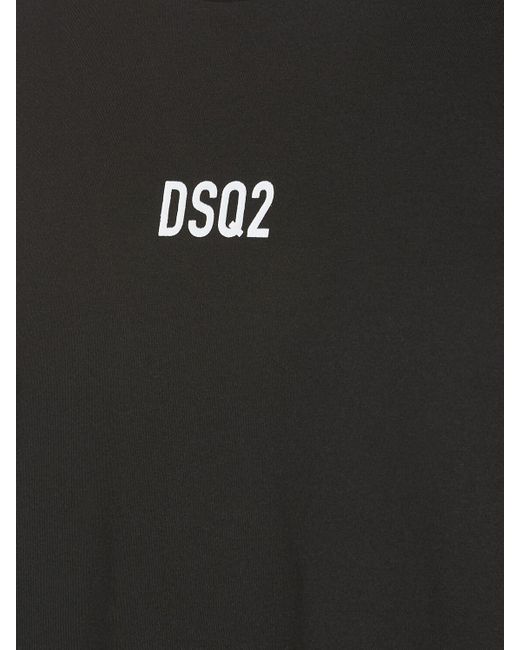 DSquared² T-shirt Aus Bio-baumwolle Mit Logo in Black für Herren