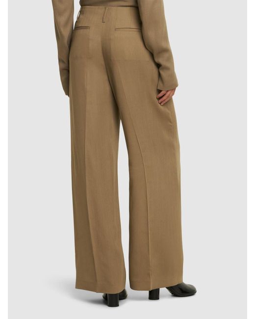 Acne Natural Pitmel Tailored Mid Waist Wide Pants