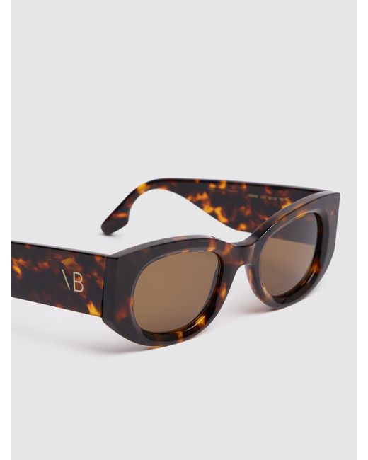 Victoria Beckham Brown Vb Monogram Acetate Sunglasses