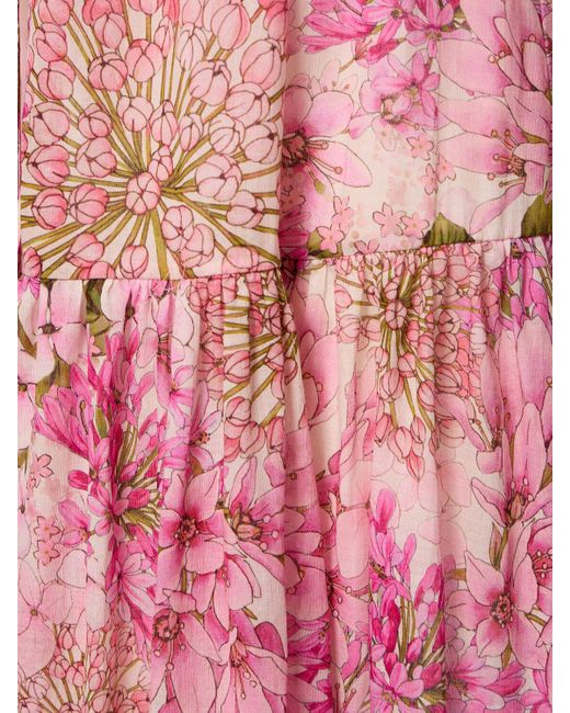 Caftan de algodon estampado Giambattista Valli de color Pink