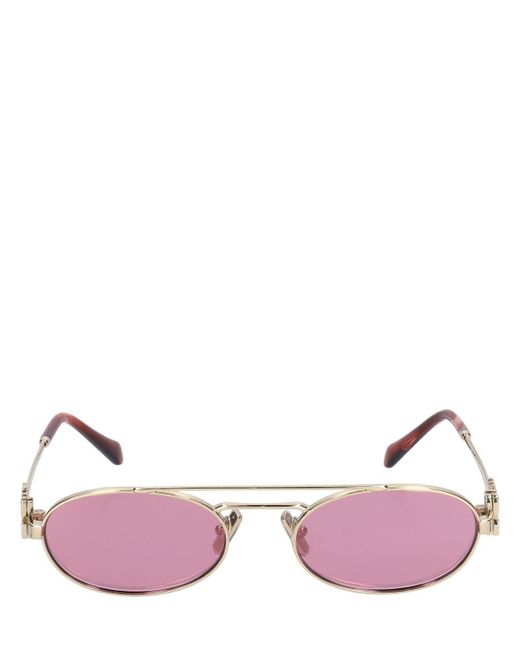 Miu Miu Pink Round Metal Sunglasses