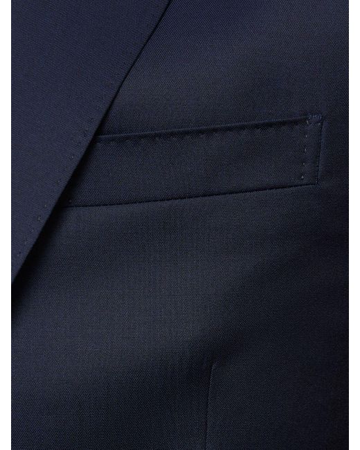 Zegna Blue Wool & Mohair Tailored Suit for men