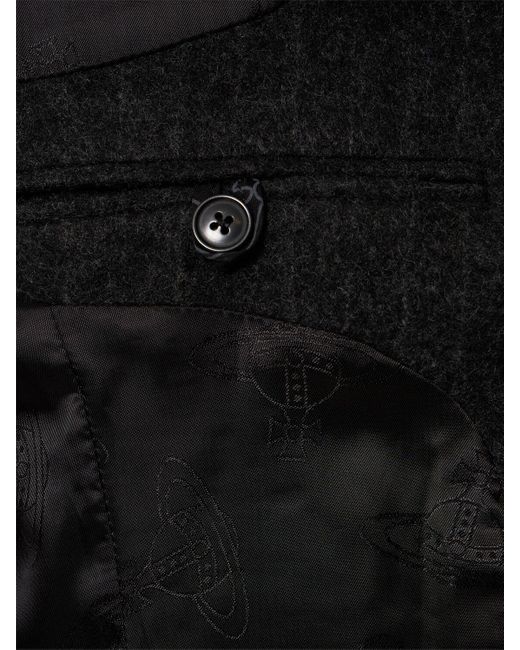 Abrigo peacoat de lana virgen y cashmere Vivienne Westwood de hombre de color Black