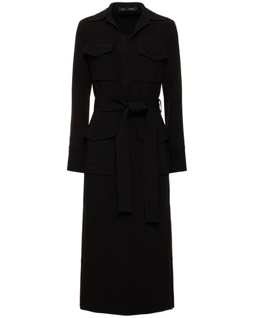 Vestito midi vanessa in crepe opaco di Proenza Schouler in Black