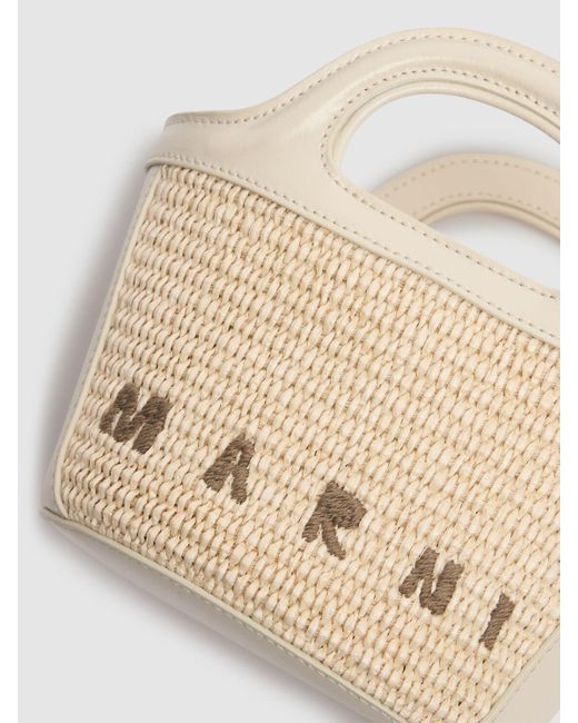 Marni Natural Tasche Mit Raffiaeffekt "micro Tropicalia"