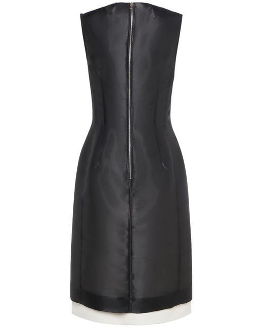 Sportmax Black Xiria Sleeveless Organza Midi Dress