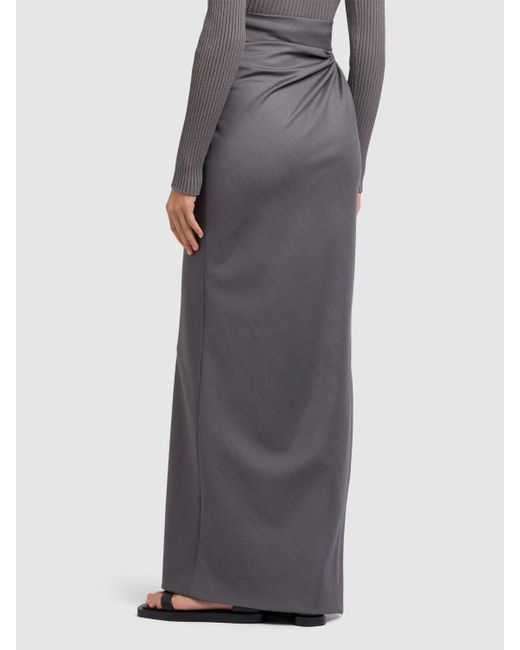 ★Max Mara★Navonaウエストラップロングスカート Max Mara Navonaウエストラップロングスカート グレー | Lyst