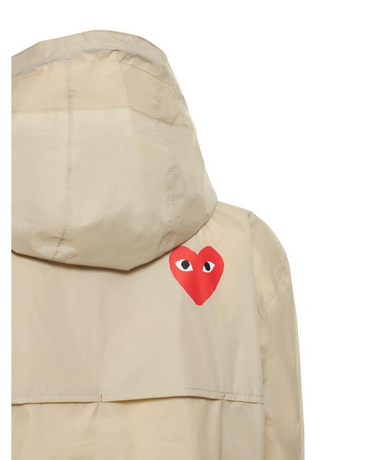 COMME DES GARÇONS PLAY Natural Logo Nylon Half Zip Jacket