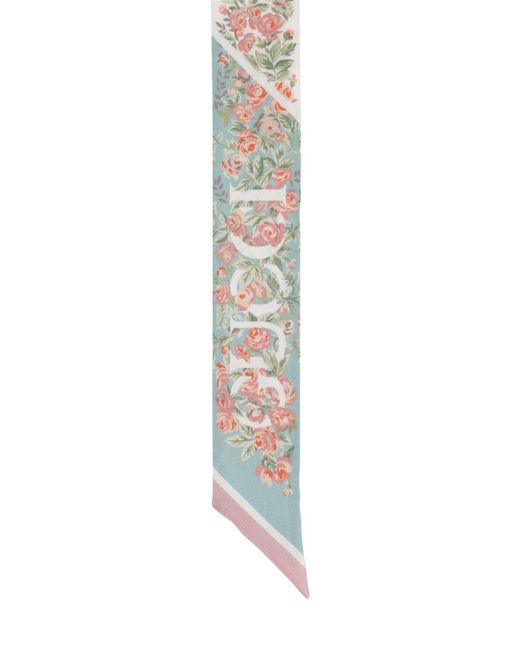 Foulard en soie imprimé floral Gucci en coloris Natural