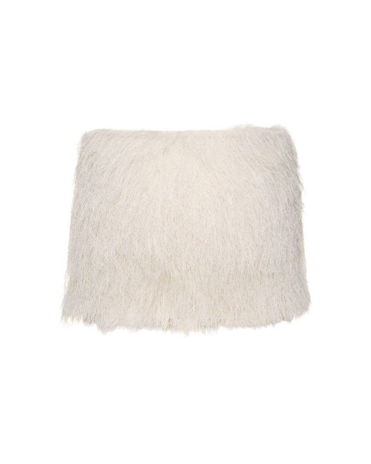 Entire studios Natural Micro Fringe Skirt