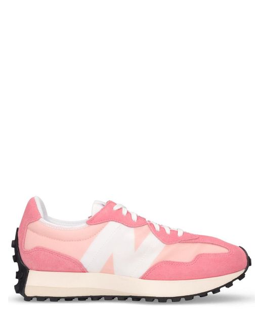 New Balance Leather 327 Sneakers in Pink - Lyst