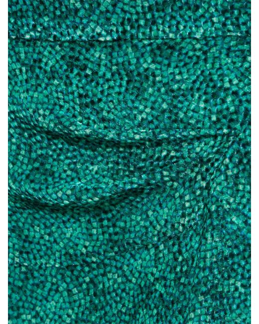 Robe courte en soie et viscose imprimée selena Isabel Marant en coloris Green