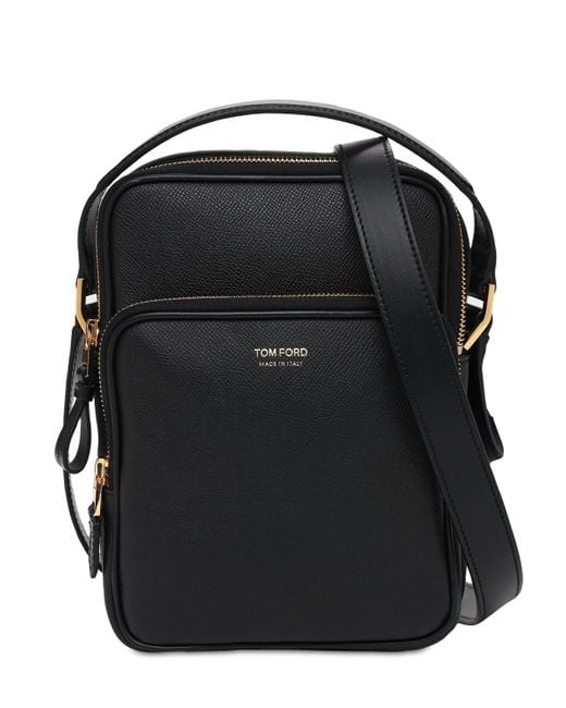 Tom Ford Leather Messenger Bag in Black for Men Mens Bags Messenger bags Save 45% 