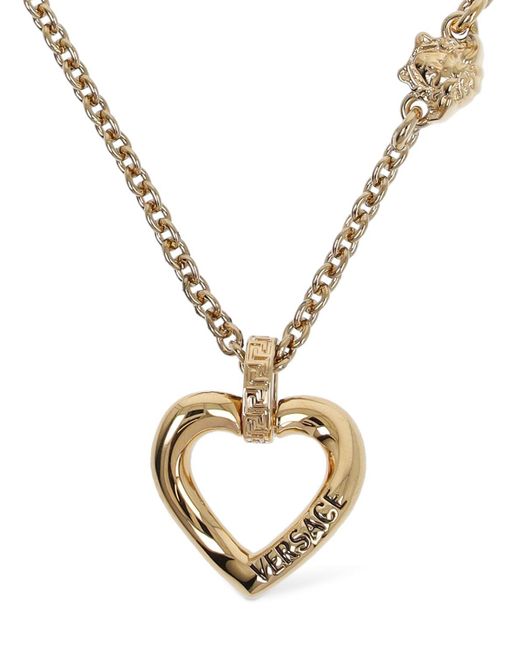 Versace Metallic Heart Shaped Collar Necklace