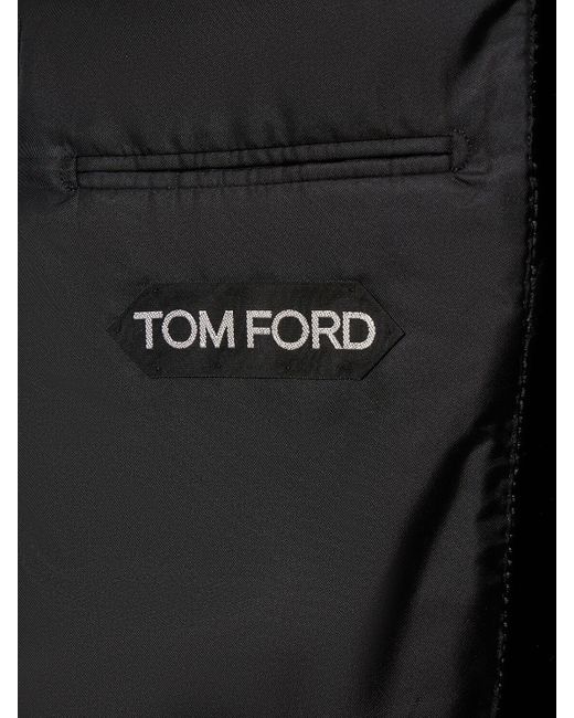 Blazer de terciopelo de viscosa Tom Ford de hombre de color Black