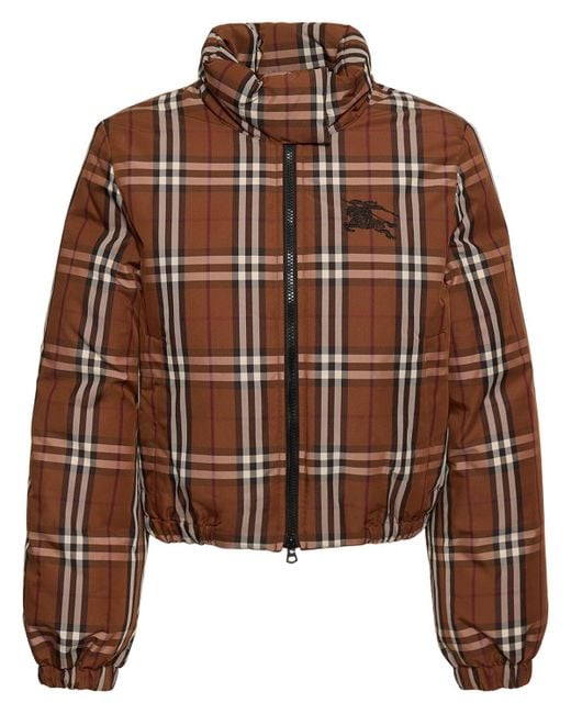 Burberry Brown High Neck Padded Jacket