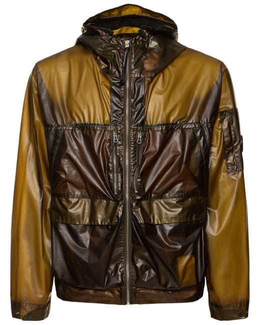 C P Company Brown Pium Hooded Jacket for men