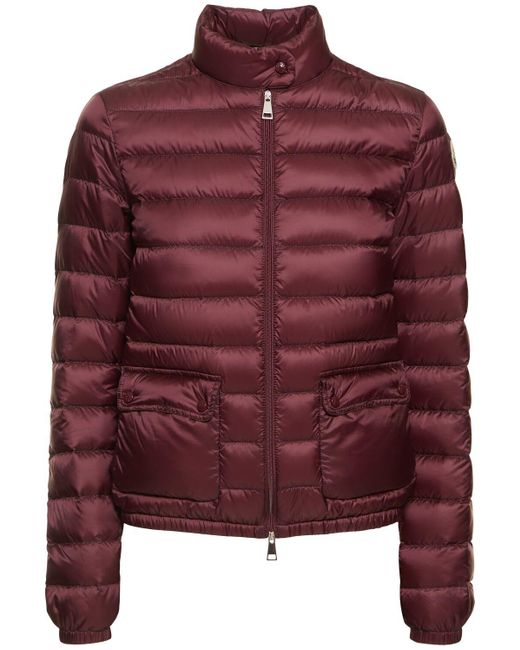 Doudoune courte en nylon lans Moncler en coloris Red