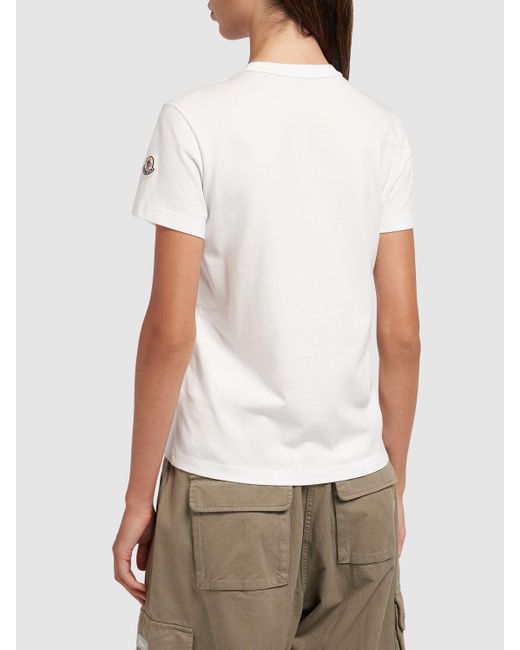 Cotton jersey t-shirt di Moncler in White
