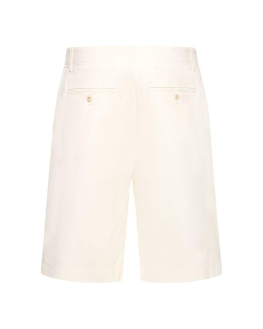 Totême  White Lässige Baumwoll-shorts Aus Twill