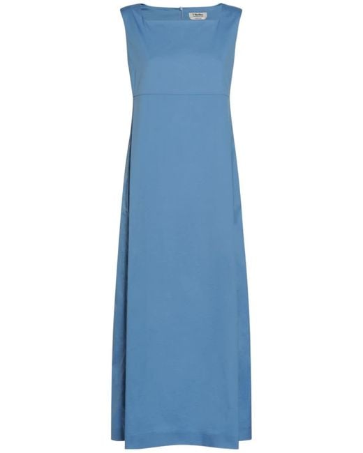 Max Mara Eleonor Poplin Stretch Midi Dress in Blue | Lyst