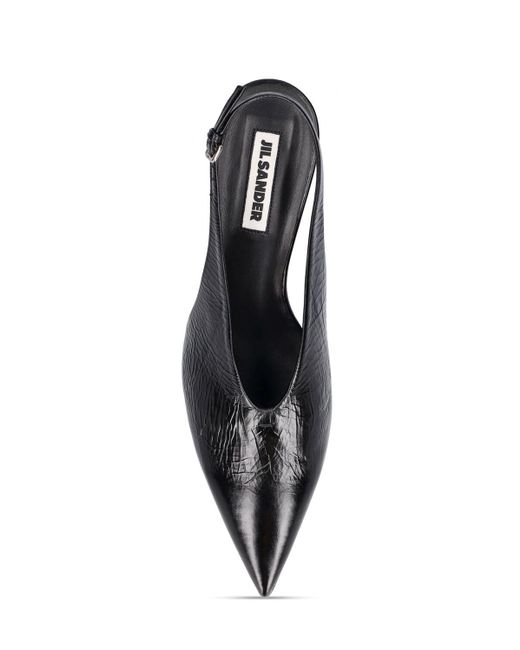 Zapatos destalonados de tacón bajo 35mm Jil Sander de color Black