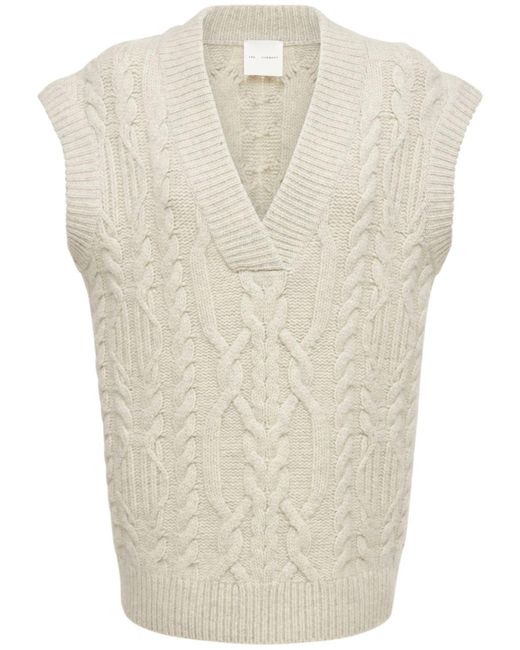 THE GARMENT Canada Wool Cable Knit Vest in White | Lyst