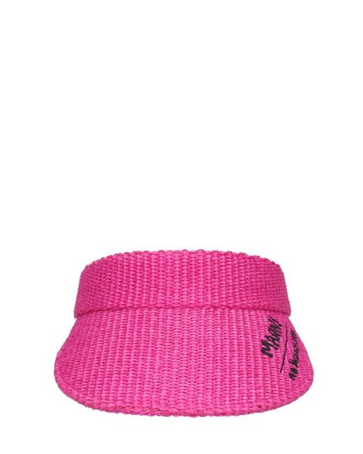 Marni Pink Canvas Visor Hat