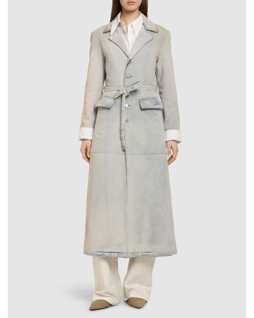 MM6 by Maison Martin Margiela コットンロングデニムコート Gray