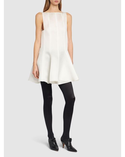 Vestito mini mags in seta di Khaite in White