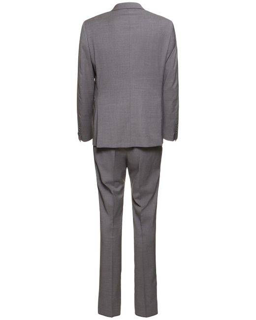 Costume en laine à boutonnage simple bruce Tagliatore pour homme en coloris Gray
