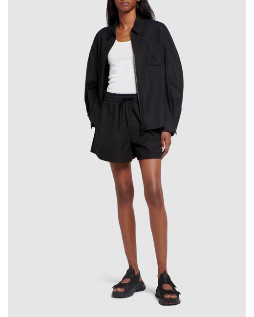 Moncler Black Cotton Shorts