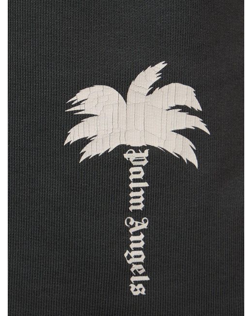 Palm Angels Trainingsshorts Aus Vintage-baumwolle in Gray für Herren