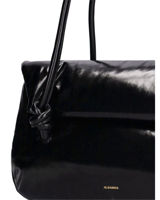 Jil Sander Black Medium Knot Leather Shoulder Bag