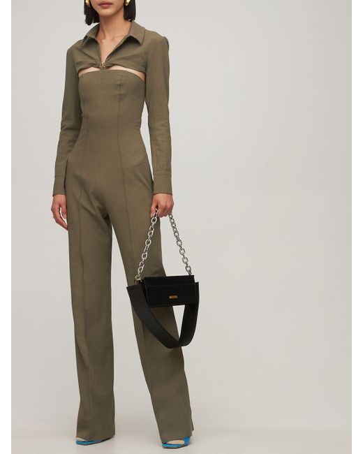 Jacquemus La Combinaison Asao Canvas Jumpsuit in Military Green (Green) -  Lyst
