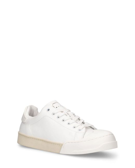Marni White 20mm Dada Leather Sneakers