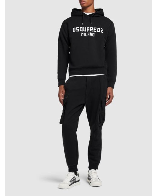 メンズ DSquared² Cypro ストレッチコットンカーゴパンツ Black