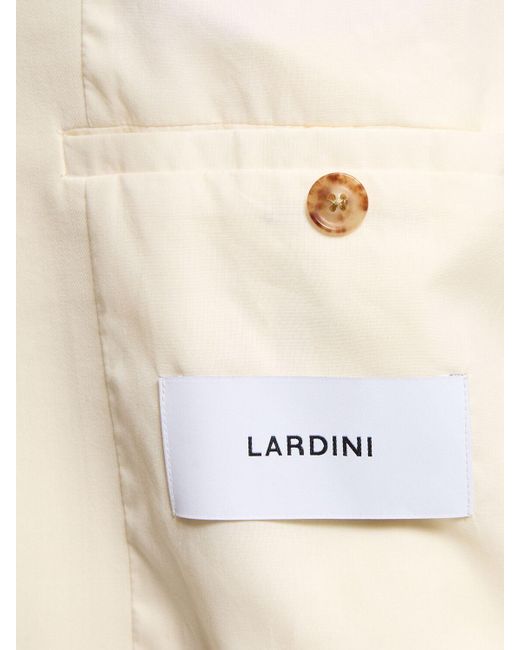 Lardini Natural Wool Blend Zipped Overshirt for men