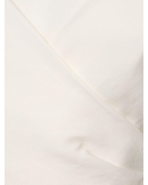 Brunello Cucinelli White Sleeveless Fluid Twill Midi Dress