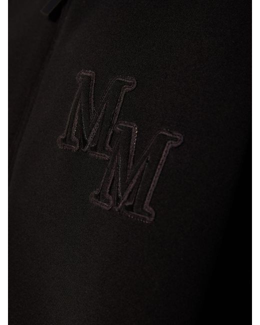 Max Mara Black Oversize-sweatshirt Aus Wolle Mit Kapuze "obbia"