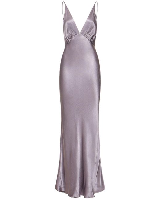Bec & Bridge Purple Lorelai V-neck Viscose Maxi Dress