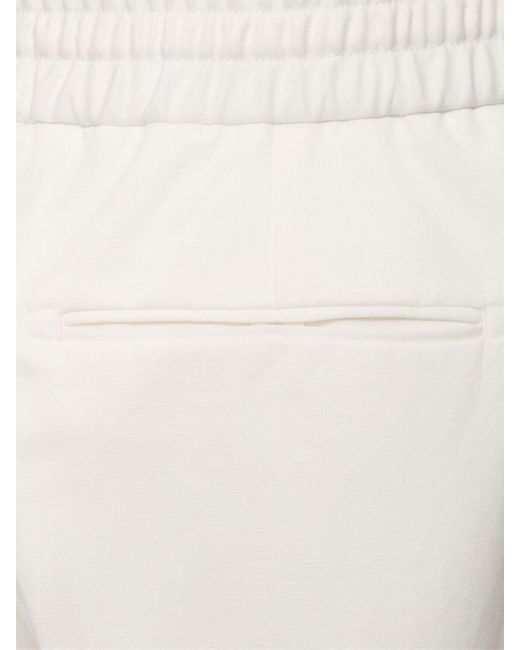 Brioni White Asolo Cotton & Linen Sweatpants for men