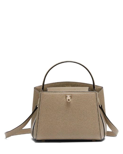 Valextra Micro Brera Soft Grained Leather Bag in Metallic | Lyst